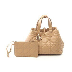 Dior Toujours Handbag Beige Leather